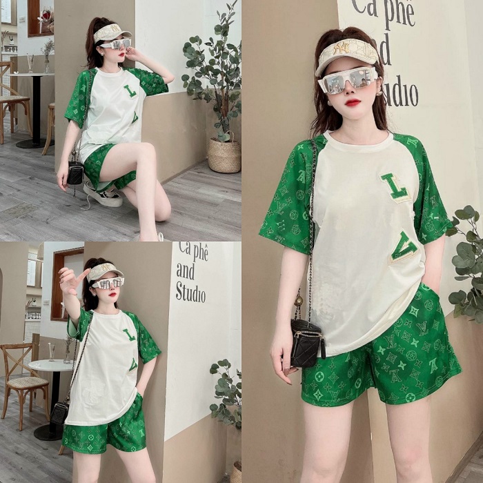 BỘ THỜI TRANG PHỐI HỌA TIẾT FENDI THÊU CAO CẤP-BTN434